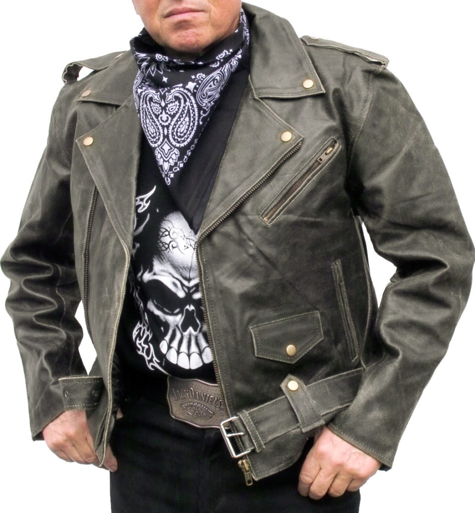 Herren Vintage Lederweste Kutte Mit Erweiterbaren Reißberschluss
